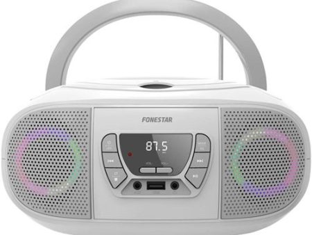 Rádio Fonestar Boom-Go CD Bluetooth USB Branco Supply