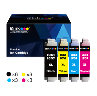 Brother LC-51 LC51BK Compatible Ink Cartridge (15 Pack) Fashion