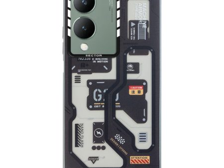 Mechanical Circuit Sector Print Hard Back Cover For Vivo Y17s Sale