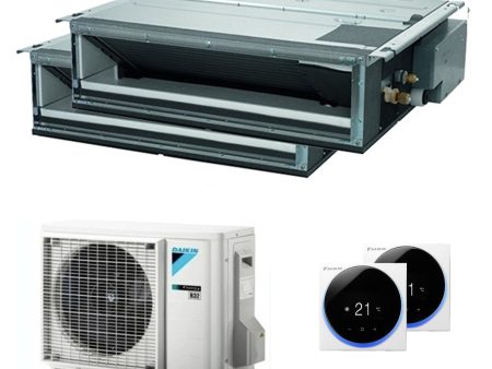 Daikin Mini Sky FDXM-F9 ducted air conditioner dual split 9000+12000 BTU inverter A++ external 4 kW For Discount