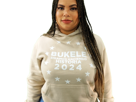 Nayib Bukele 2024 Reelection Beige Hoodie El Salvador - Unisex For Cheap