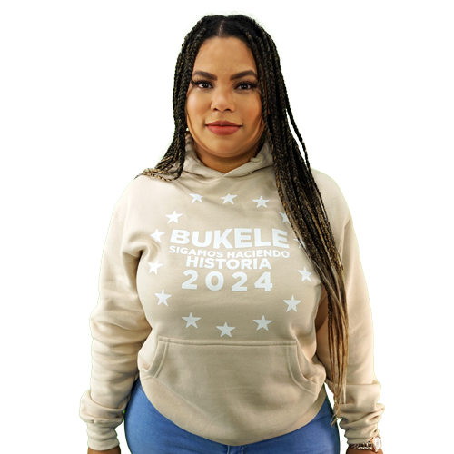 Nayib Bukele 2024 Reelection Beige Hoodie El Salvador - Unisex For Cheap