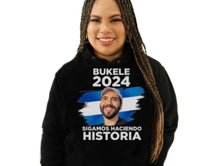 Nayib Bukele President 2024 Reelection Black Hoodie El Salvador - Unisex Supply