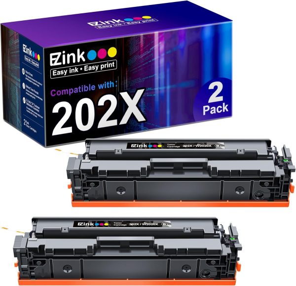 HP 202X 202A Compatible Toner Cartridges(2 Black) For Sale