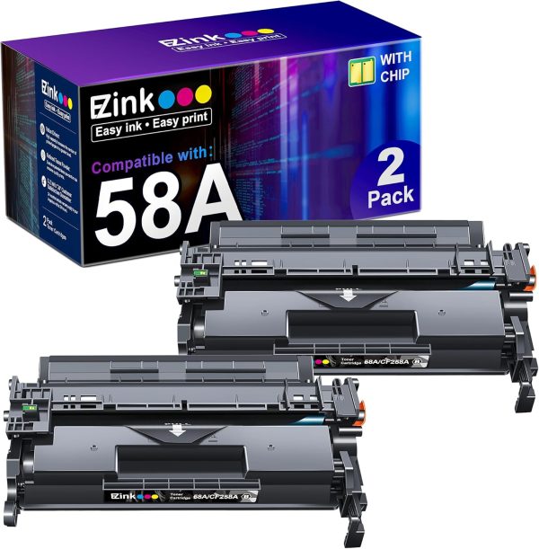 HP 58A 58X Compatible Toner Cartridge (2 Black with Chip) Online Sale