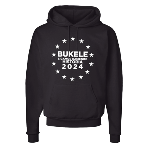 Nayib Bukele 2024 Reelection Black Hoodie El Salvador - Unisex Supply