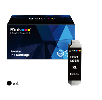 Brother LC-75XL LC71XL Compatible Ink Cartridge (4 Black) Cheap