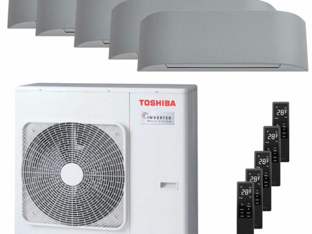 Toshiba Haori penta split air conditioner 9000+9000+9000+12000+16000 BTU inverter A++ wifi external unit 10.0 kW Online