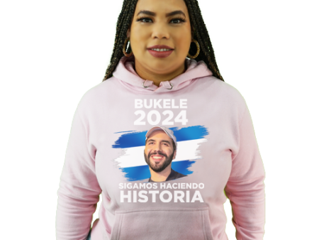 Nayib Bukele President 2024 Reelection Pink Hoodie El Salvador - Unisex Online Hot Sale