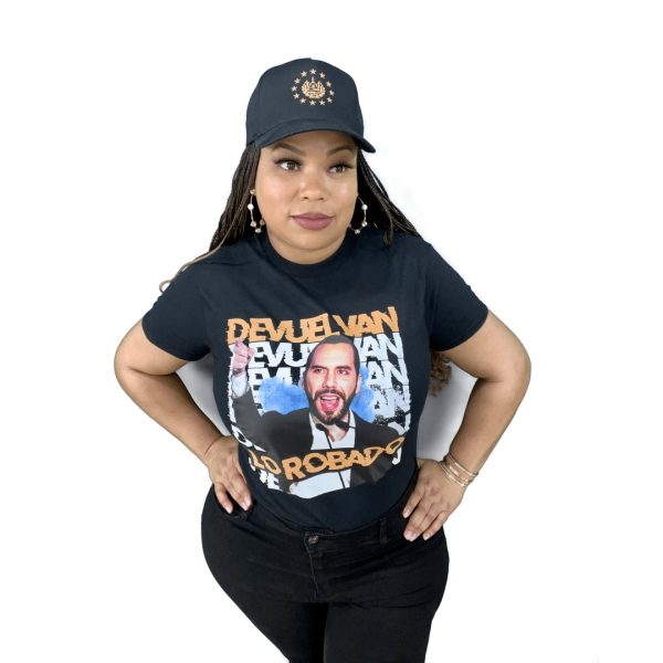 Nayib Bukele Black T-shirt  “Devuelvan Lo Robado”  El Salvador Fashion