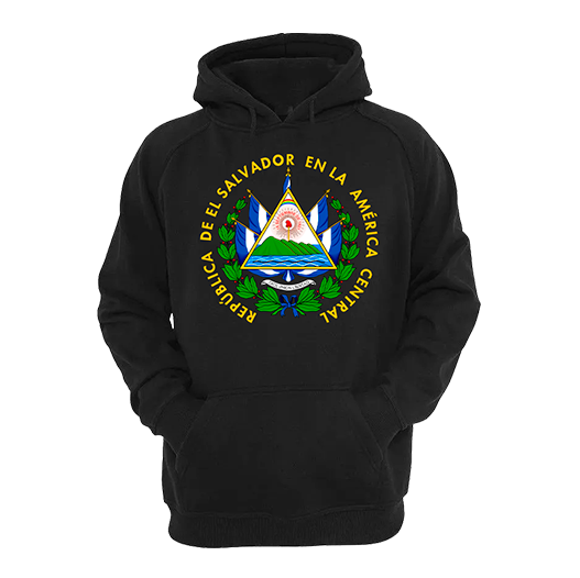 El Salvador Shield Black Hoodie  -  Unisex Fashion