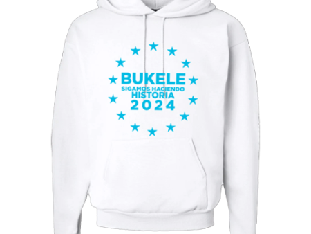 Nayib Bukele 2024 Reelection White Hoodie El Salvador - Unisex on Sale