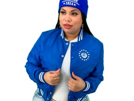 El Salvador Blue Varsity Jacket Embroidery Shield - Unisex For Discount