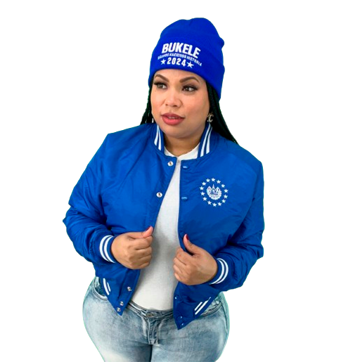 El Salvador Blue Varsity Jacket Embroidery Shield - Unisex For Discount