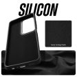 Soft Silicone Mobile Back Cover For Vivo V40 5G with Dash Type Groove and Matte Gray Camera Ring Supply