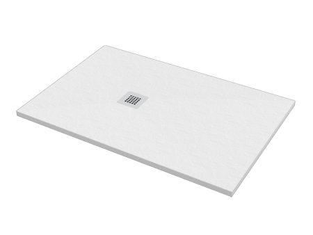 Ercos Stone Shower Tray 800x1000 Rectangular Matt White For Sale