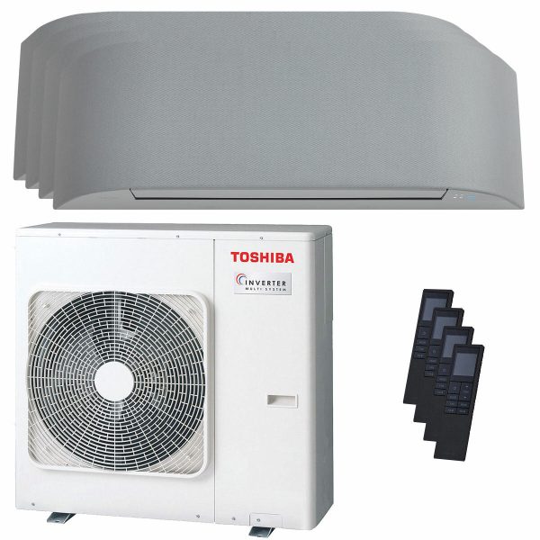 Toshiba Haori air conditioner split panels 7000+7000+9000+16000 BTU inverter A++ wifi external unit 8 kW For Sale