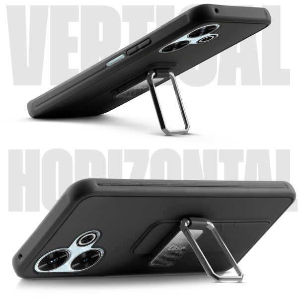 Premium Silicone Case with Metal Kickstand and Camera Protection Back Cover For Redmi 13 5G Online Hot Sale