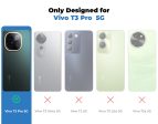 Soft Silicone Mobile Back Cover For Vivo T3 Pro 5G with Dash Type Groove and Matte Gray Camera Ring Discount