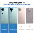 Soft Silicone Mobile Back Cover For Vivo V40 5G with Dash Type Groove and Matte Gray Camera Ring Supply