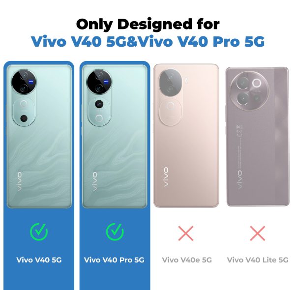 Soft Silicone Mobile Back Cover For Vivo V40 5G with Dash Type Groove and Matte Gray Camera Ring Supply