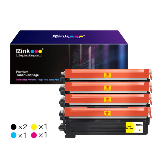 Brother TN210 TN-210 Compatible Toner Cartridge (5 Pack) Fashion