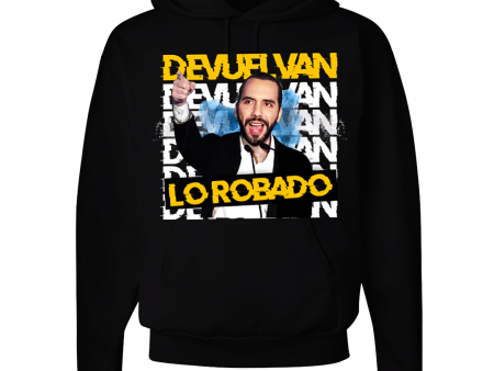 Nayib Bukele Black Hoodie “Devuelvan Lo Robado” El Salvador - Unisex Online now