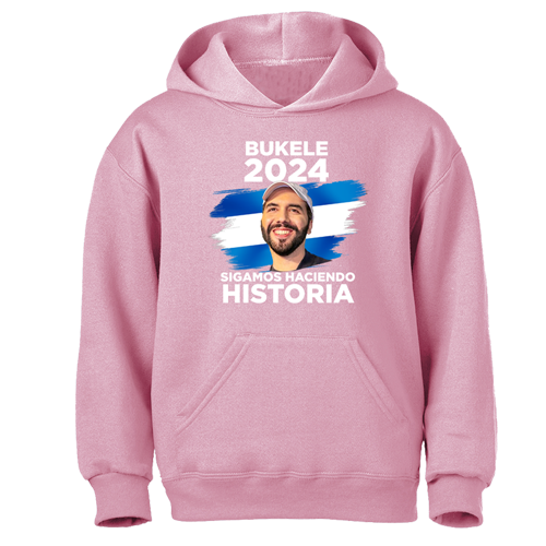 Nayib Bukele President 2024 Reelection Pink Hoodie El Salvador - Unisex Online Hot Sale