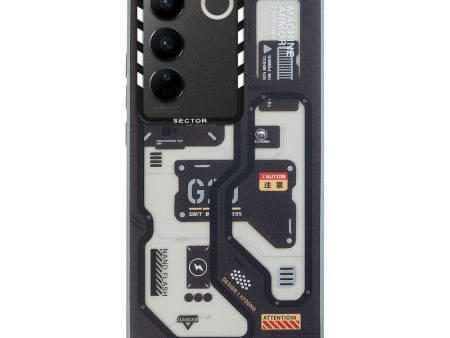 Mechanical Circuit Sector Print Hard Back Cover For Vivo V27 5G Online