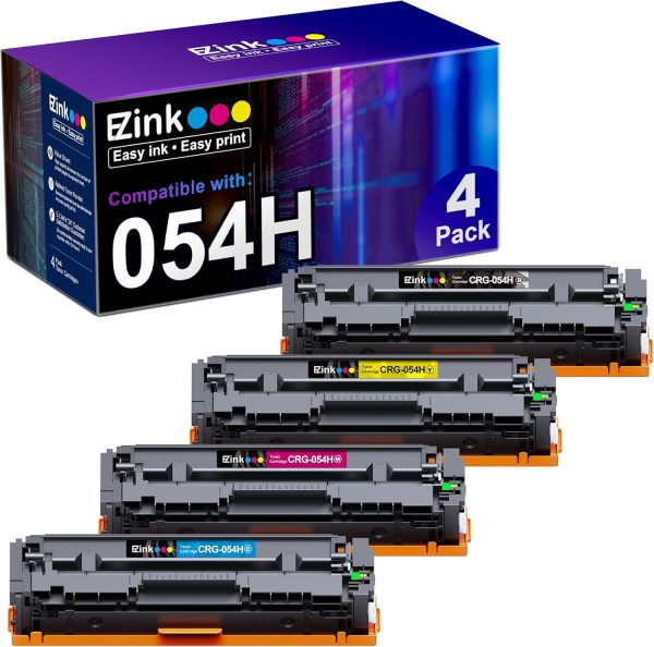 Canon 054 054H Compatible Toner Cartridge(4 Pack) Hot on Sale