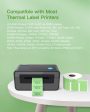 2.25”x1.25” Direct Thermal Label, Compatible with Zebra & Rollo Label Printers (1000 Labels, Green) For Discount