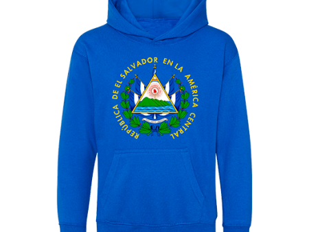 El Salvador Shield Blue Hoodie  -  Unisex Online now