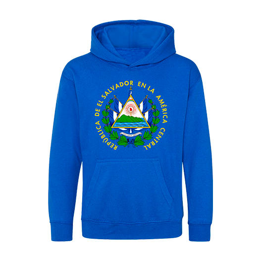 El Salvador Shield Blue Hoodie  -  Unisex Online now