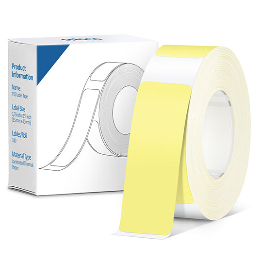 Thermal Label Maker Tape Adapted P10 Label Maker, Standard Laminated Office Labeling, 15mmx40mm 0.5x1.57inch, 180 Labels Roll, P10 Thermal Printing Label Paper (Yellow) Online Hot Sale