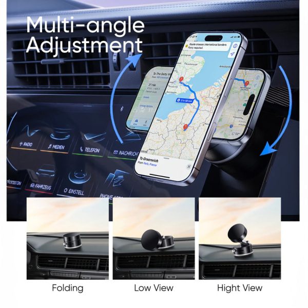 Multi-Angle Adjustable Foldable Suction cup Magnetic Vacuum Mount Mobile Stand for Smartphones on Sale