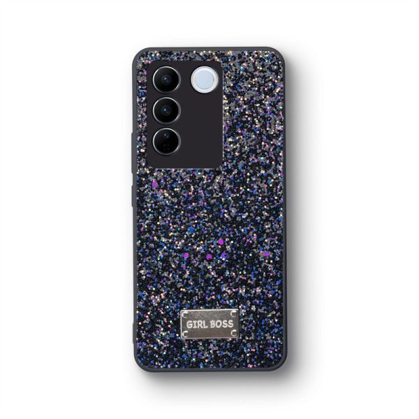 Sparkling Glitter Sequin Case with Camera Shield Back Cover For Vivo V27 5G Online now